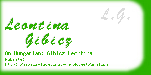 leontina gibicz business card